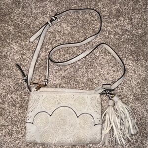 Boho White Lace Crossbody Bag